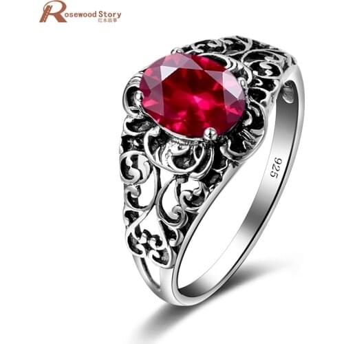 Classic Luxury Solid 925 Sterling Silver Ring 3Ct Lab Ruby Stones Crystal Butterfly Wedding Jewelry Rings Engagement For Women