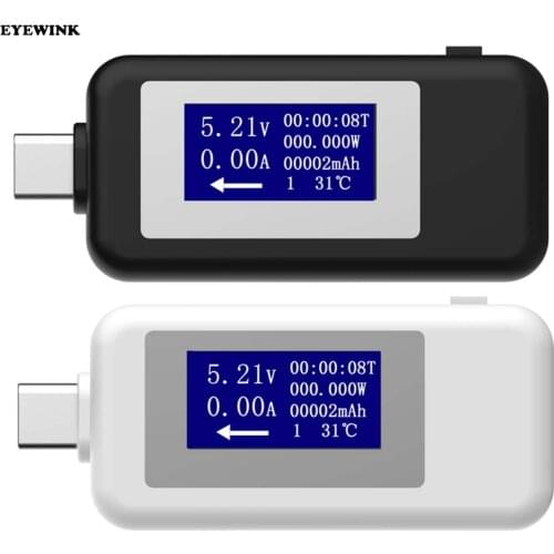 KWS-1802C Multi-function USB Tester Type-c Charger Detector Digital Voltmeter Ammeter Voltage Meters
