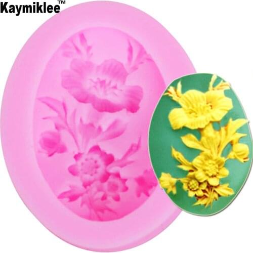 M751 Lovely Sunflower Leaf Chocolate Fondant Candy Jello 3D Silicone Mold Mould Cartoon Figre Cake Tools