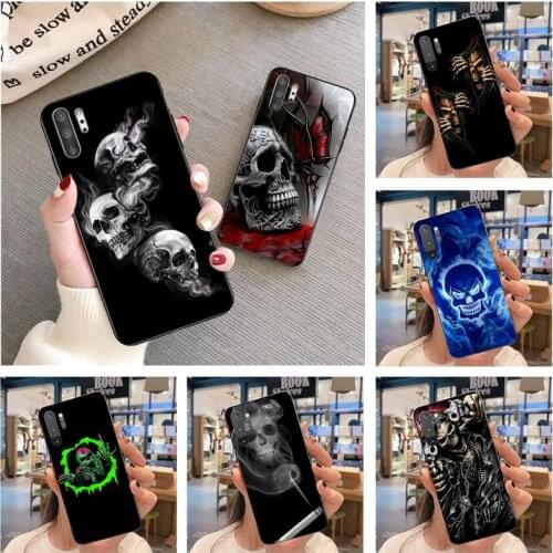Grim Reaper Skull Skeleton Soft Rubber Phone Cover For Samsung Note 7 8 9 10 Plus lite Galaxy J7 J8 J6 Plus 2018 Prime