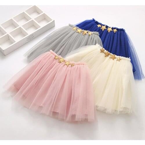 Girls' mesh new TUTU skirt Korean childrens dance tutu star skirt WT69