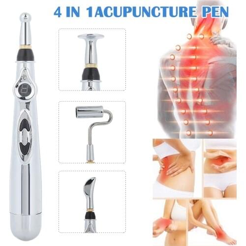 2020 Newst Electronic Acupuncture Pen Electric Meridians Laser Therapy Heal Massage Pen Meridian Energy Pen Relief Pain Tools
