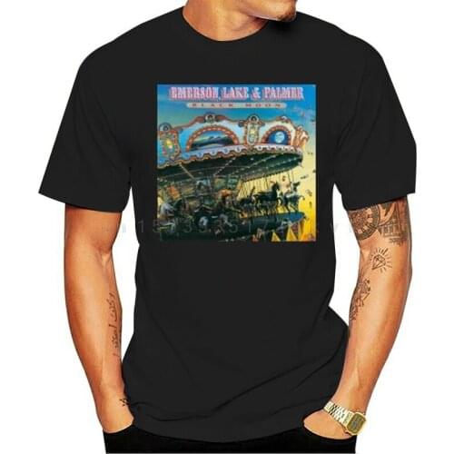 New Emerson Lake Palmer (ELP) Black Moon Album Mens Black T-Shirt Size S-5xl
