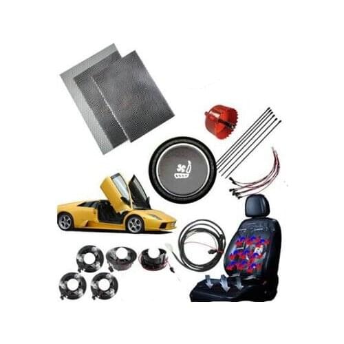 New car 4 led color round rocker switch seat heating warm cushion heated with 5 fan Cooling ventilation cool for one seat system