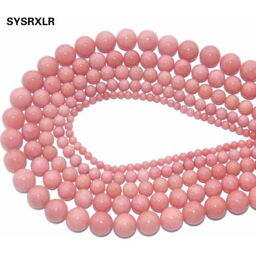 Wholesale Red Beads Natural White Stone Beads For Jewelry Making Dye Amazonite Color Charm Diy Bracelet Necklace 4/6/8/10/12 MM