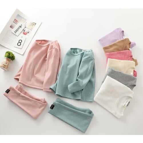 Pajamas For Children Spring Autumn Winter Boys Girls Pajamas Cotton Sleepwear Kids Children Sleepwear Thermal Underwear