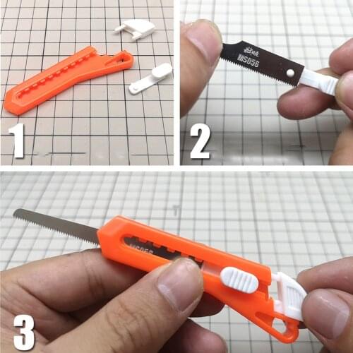 Handy Model Cutting Mini Hand Saw Knife Blades 2 in 1 DIY Craft Hacksaw Tool