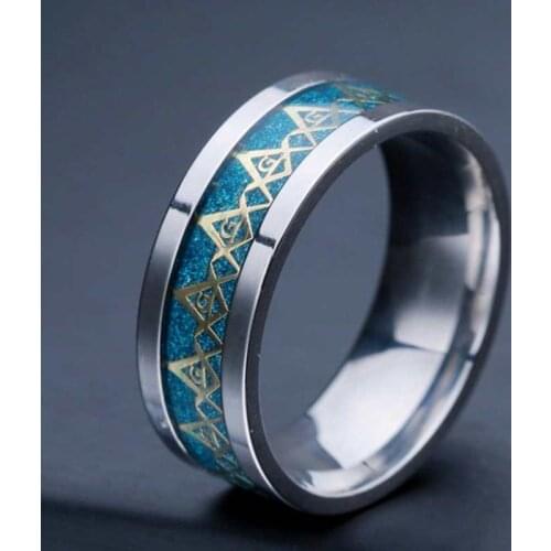 Vintage Stainless Steel Mens MASONIC RING Titanium Ring Men Stainless Steel Jewelry Ring Retro Punk Jewelry