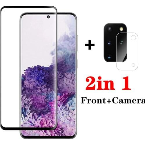 2in1 Tempered Glass For Samsung Galaxy S20 FE S21 S20 Plus Ultra Screen Protective Film For Samsung S20fe S21 Ultra Lens Glass