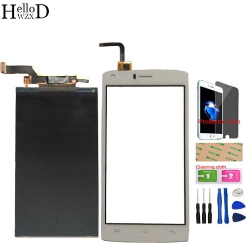 LCD Display Touch Screen Digitizer Panel For Doogee X5 Max Touch Screen Glass LCD Display Repair Parts Free Tools Protector Film