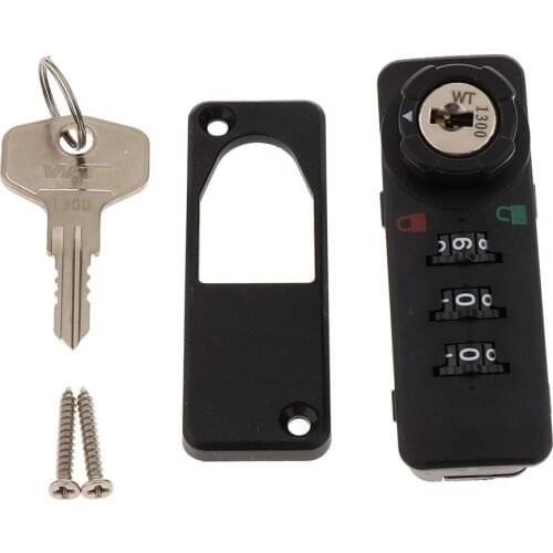 1Set Sports Locker Combination Lock Digit Padlock with Keys for School Gym ,Cabinet