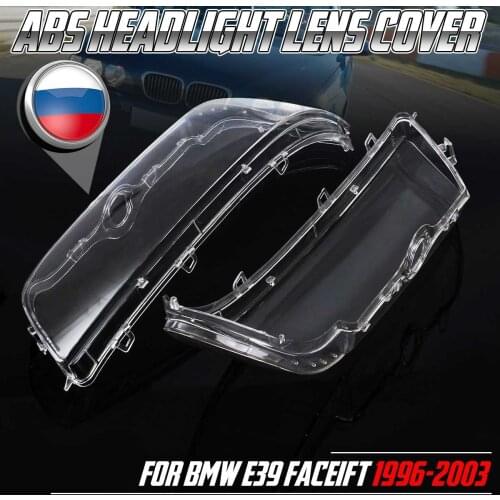 63128375301 63128375302 Pair Headlight Cover Shell Headlight Glass Lens For BMW E39 Facelift 1996 - 2000 2001 2002 2003
