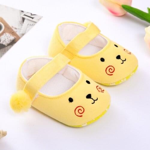 Baby Girls Mary Jane Flats Infant Non-Slip Ballet Slippers Cartoon Newborn Princess Wedding Shoes