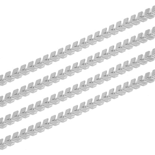 6MM width stainless steel Curb Chain V Link in Bulk for Necklace Jewelry Accessories DIY Making