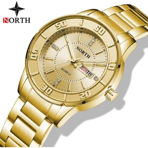 NORTH Gold Watch Women Watches Ladies Creative Steel Womens Fashion Bracelet Watches Female Clock Relogio Feminino Montre Femme