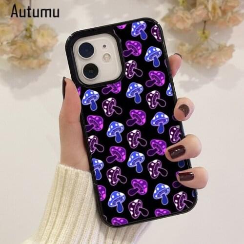Phone Case for iPhone 12 mini X XS XR 11 Pro Max SE 2020 5 6S 7 8 Plus Samsung Galaxy S8 S9 S10 S20 S21 purple mush Cover
