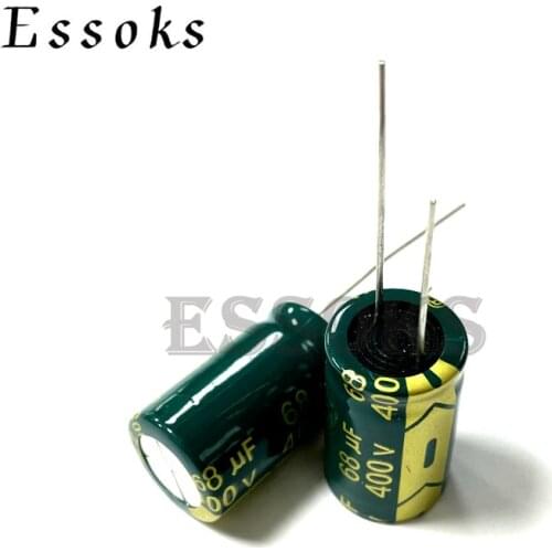 2pcs Electrolytic Capacitor 400V68UF 400V 68UF 16X25 18X25 mm High Frequency Low ESR Aluminum Capacitors