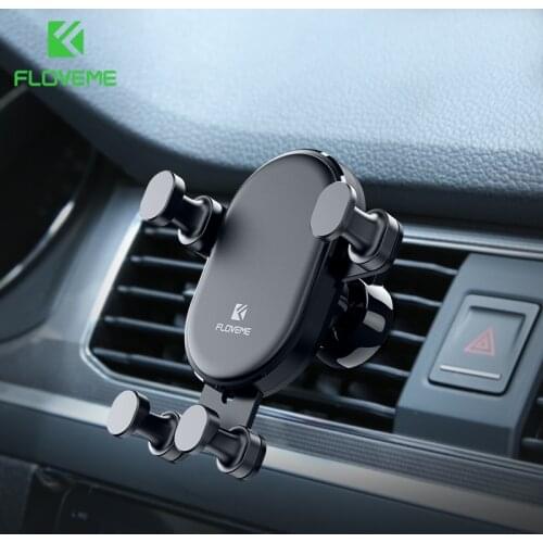 FLOVEME Gravity Car Phone Holder Air Vent Clip Mount Phone Car Holder For iPhone 12 11XR XS Mobil Phone Stand For Samsung xiaomi