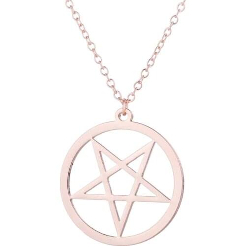 Oly2u Hot Sale Movie Captain America Peripheral Circle Star Steel Necklaces Accessories for Women Friends Sister Gifts