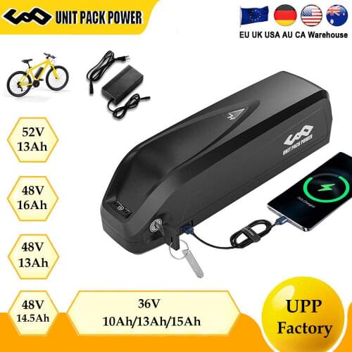48V 36V Ebike Battery Pack 52V Hailong Downtube Electric Bicycle 21700 18650 USB Battery Cell for Bafang 1000W 700W 500W Motor