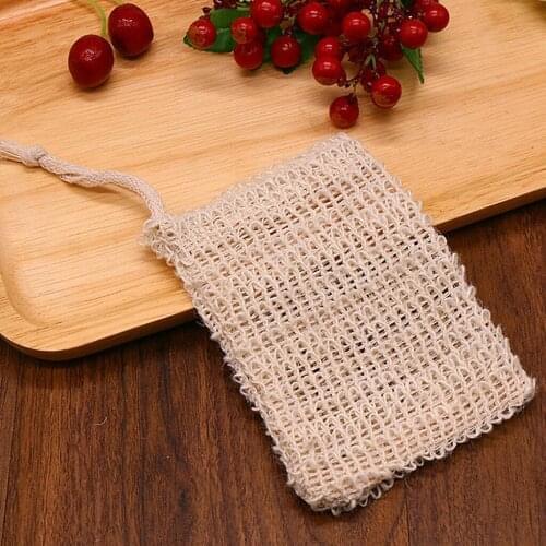 Y1UF 20 Pcs/Lot Bath Soap Bag Shower Mesh Soap Bar Pouch Durable Linen Soap Saver Bag