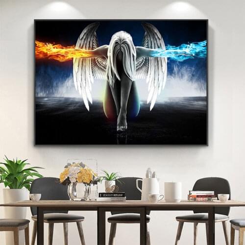 Angel Girl Landscape DIY 11CT Cross Stitch Embroidery Kits Craft Needlework Set Cotton Thread Printed Canvas Home Wholesale