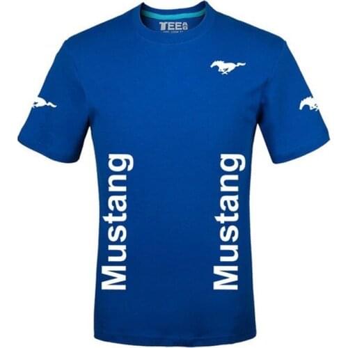 2021 New Solid color Mens Women Cotton Mustang T-shirts Summer Style Short Sleeve Male Female T shirt Tops