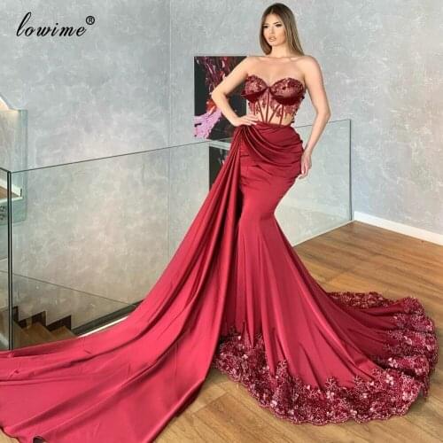 Long Burgundy Mermaid Celebrity Dresses Elegant Runaway Red Carpet Dresses For Women 2021 Special Occasion Vestidos De Noche