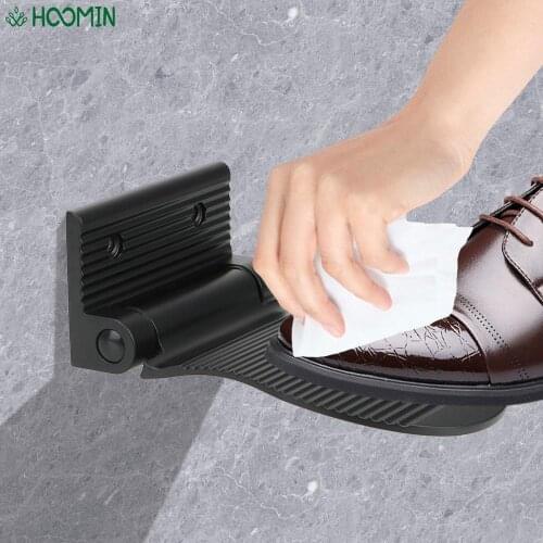 Black/Silver Aluminium Alloy Anti-slip Footrest Bathroom Rest Pedestal Pedal Shower Folding Footstool