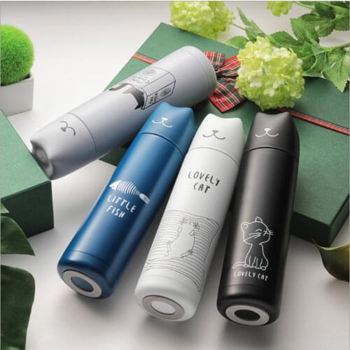 500ml Cute Totoro Cat Thermos Cup Double Wall Stainless Steel Vacuum Flask Thermal Insulation Tea Coffee Termos Bottle Mug