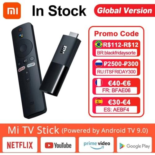 Global Version Xiaomi Mi TV Stick Android TV 9.0 Quad-core 1080P Dolby DTS HD Decoding 1GB 8GB WIFI Google Assistant Netflix