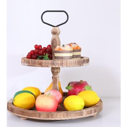 2 Layer Cake Stand European Style Cupcake Dessert Display Rack Detachable Fruit Plate Wedding Party Table Decoration