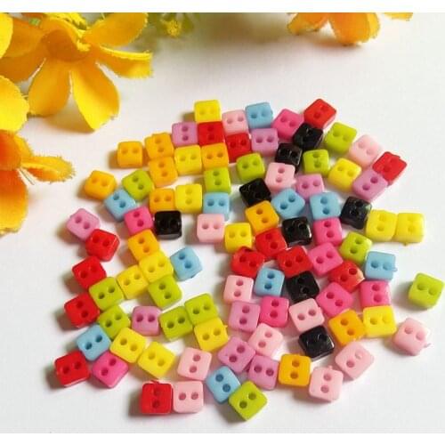 200pcs/lot Mix color Mini craft buttons for scrapbooking Plastic small doll buttons About 5-6mm craft accessories