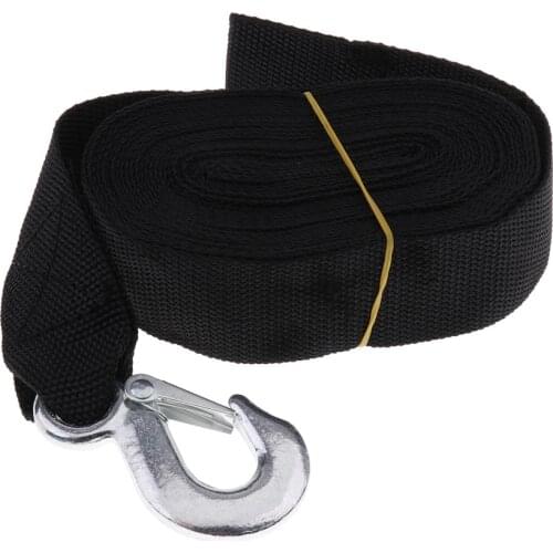 7.5m Marine Winch Trailer Replacement Webbing Nylon Strap + Heavy Duty Hook