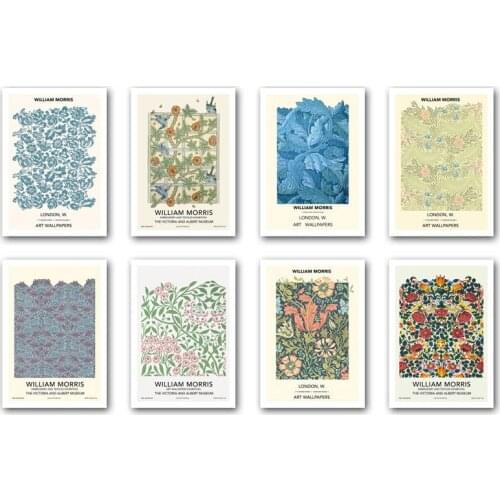WILLIAM MORRIS Abstract Nordic Posters And Print Flower Market Leaf Wall Art Canvas Painting Decoration Pictures For Living Room