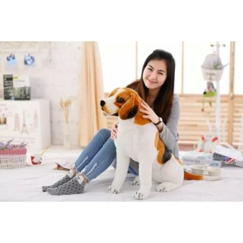 Large 70cm squatting beagle dog plush toy,high quality goods ,birthday gift Christmas gift h2926