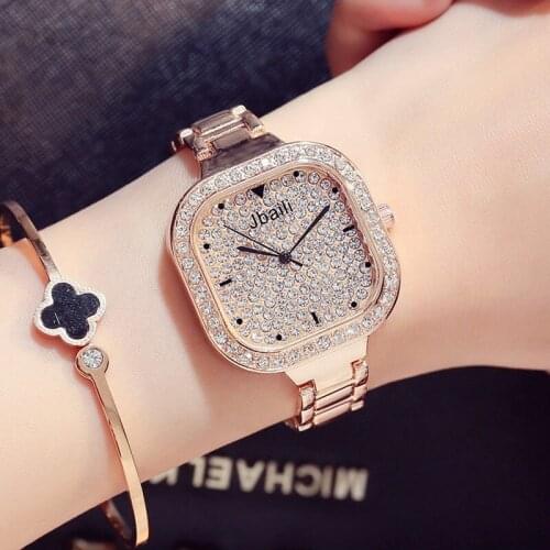 Ultra-Thin Strap Women Watch Bracelet Rose Gold Diamond Square Dial Lady Watches Dress Fashion Quartz Clock Relogio Feminino