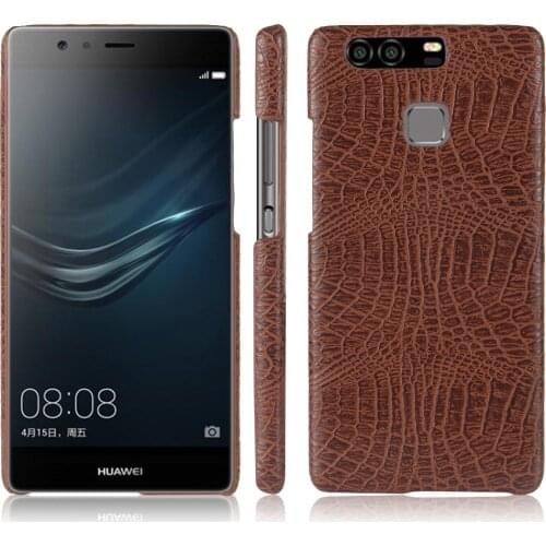 Huawei P9 EVA L09 L29 Case Crocodile Skin Leather Hard PC Back Cover Cases for Huawei Ascend P9 Plus VIE L09 L29 P9Lite Cover