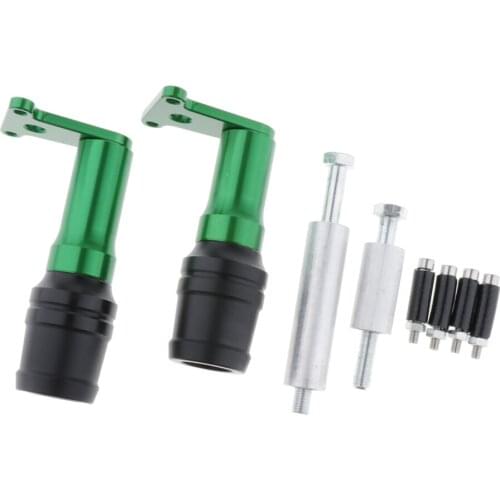 CNC Crash Pads Exhaust Sliders Body Protector For Kawasaki NINJA250 Green