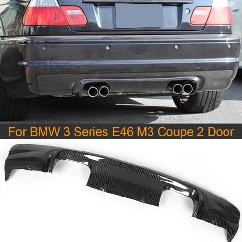 Carbon Fiber Car Rear Bumper Diffuser Lip for BMW 3 Series E46 M3 Coupe 2 Door 2002 - 2005 Rear Bumper Diffuser Lip Spoiler