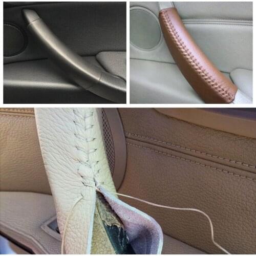 For BMW X5 E70 X6 E71 2007 2008 2009 2010 2011 2012 2013 Genuine Leather Interior Door Handle Cover Trim