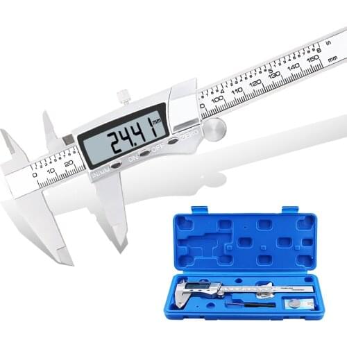 Electronic Digital Caliper Inch/Metric Conversion 0-150/200/300mm Stainless Steel LCD Screen Extreme Accuracy Measuring Tool