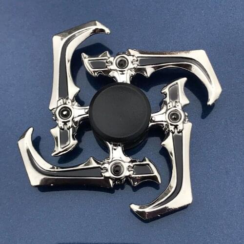 Zinc Alloy Weapon Fidget Spinner Ninja Darts Shuriken Sickle Bow and Arrow Tri Hand Spinner Stress Relief Fidget Toys for Kids