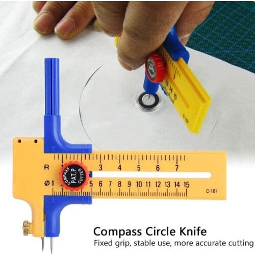 Circle Cutter Tool Adjustable Double-Stage Compass Circle Cutter Circular Cutting Tool Rotary Cutters for Cutting Perfect Circle