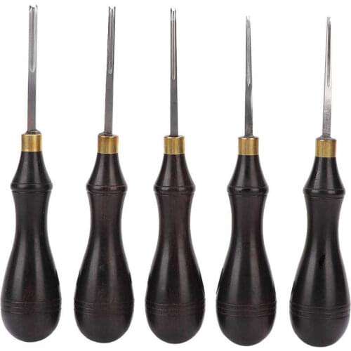 Leather Edge Beveller Steel Blade Ebony Handle DIY Leathercraft Edger Trimming Tool Leather Edge Creaser Steel Blade Ebony Craft