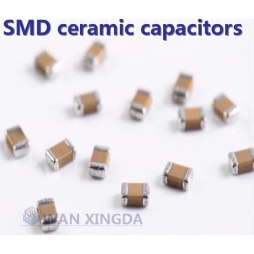 100Pcs SMD ceramic capacitor 0201 0402 0603 0805 1pF 3.5pF 6.8pF 82pF 100pF 1nF 10nF 1uF 10uF 100nF 220pF 22nF 220nF 47nF 47uF