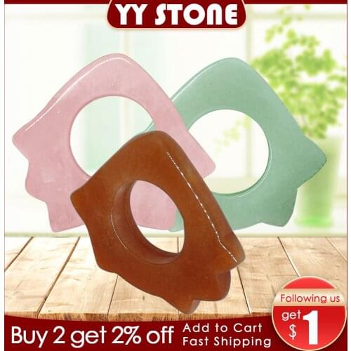 Natural Scraping Massage Tool Body Massager scratching Guasha stone SPA Scraper for Face Back Health Care Anti-wrinkle