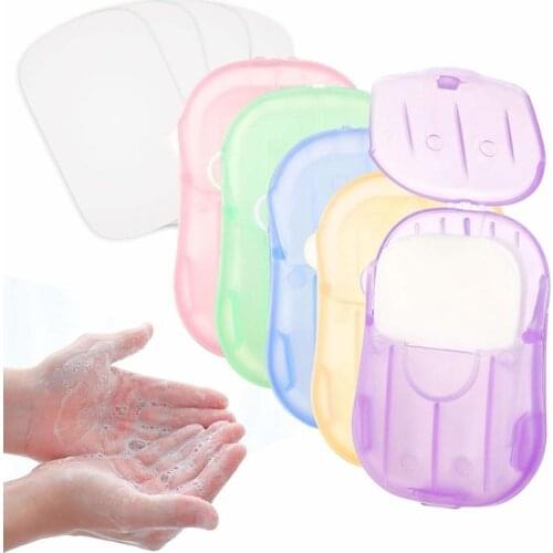 20/120Pcs Paper Cleaning Soaps Portable Hand Wash Soap Papers Scented Slice Washing Hand Bath Travel Scented Foaming Small Soap