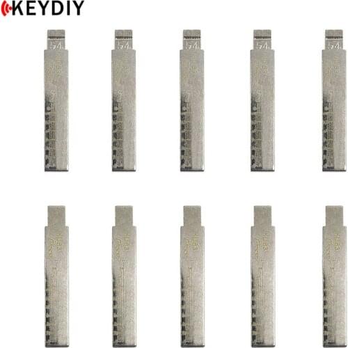 10pcs Uncut Metal NO.54 KD900/VVDI Remotes Blank Scale Car Key Blade HU83 for Old P-eugeot/C-itroen New 508 with Slot