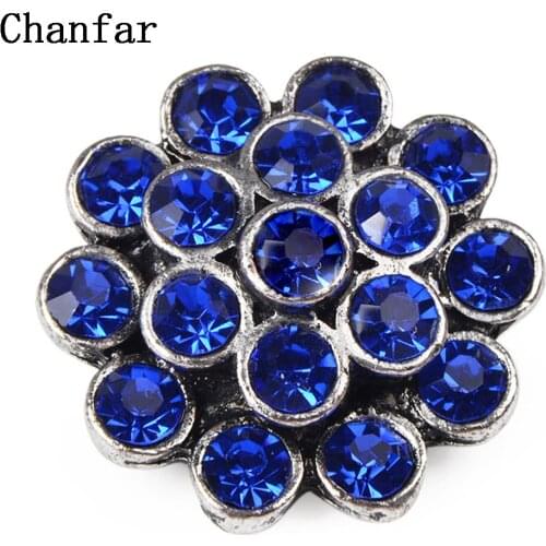 Wholesale Multicolor Rhinestone Style Alloy Metal DIY Button Snaps Jewelry Button Snap Charm